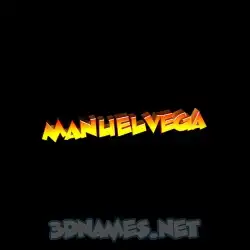 manuelvega in Black Background style - 3D name wallpaper