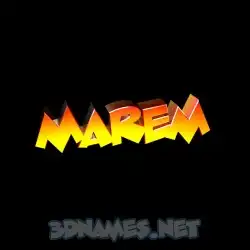 marem in Black Background style - 3D name wallpaper