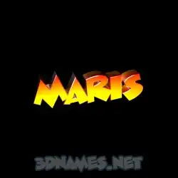 maris in Black Background style - 3D name wallpaper