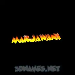 marjawana in Black Background style - 3D name wallpaper