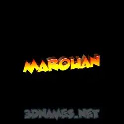 marouan in Black Background style - 3D name wallpaper