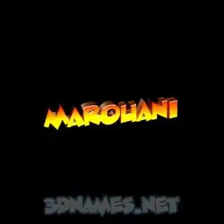 marouani in Black Background style - 3D name wallpaper