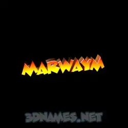 marwaym in Black Background style - 3D name wallpaper