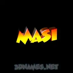 masi in Black Background style - 3D name wallpaper
