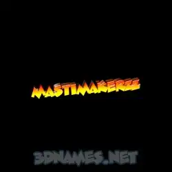 mastimakerzz in Black Background style - 3D name wallpaper