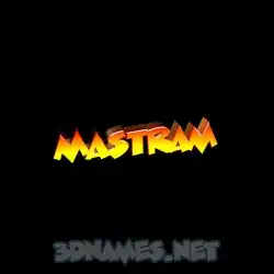 mastram in Black Background style - 3D name wallpaper