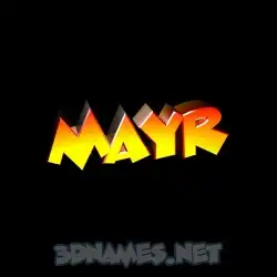 mayr in Black Background style - 3D name wallpaper