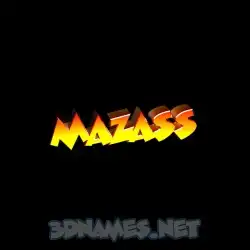 mazass in Black Background style - 3D name wallpaper