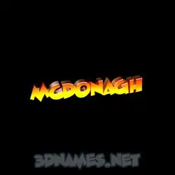 mcdonagh in Black Background style - 3D name wallpaper