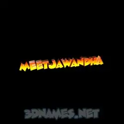 meetjawandha in Black Background style - 3D name wallpaper