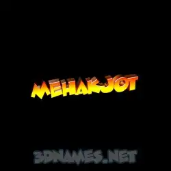 mehakjot in Black Background style - 3D name wallpaper