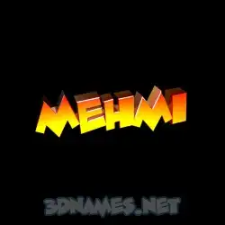 mehmi in Black Background style - 3D name wallpaper