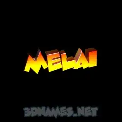 melai in Black Background style - 3D name wallpaper