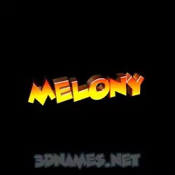 melony in Black Background style - 3D name wallpaper