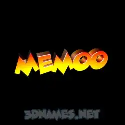 memoo in Black Background style - 3D name wallpaper