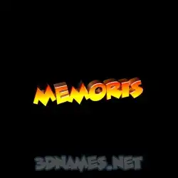 memoris in Black Background style - 3D name wallpaper