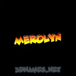merolyn in Black Background style - 3D name wallpaper