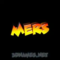 mers in Black Background style - 3D name wallpaper