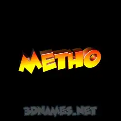 metho in Black Background style - 3D name wallpaper