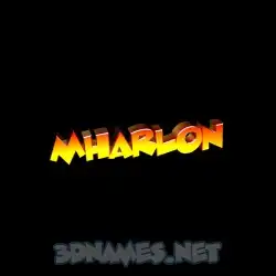 mharlon in Black Background style - 3D name wallpaper