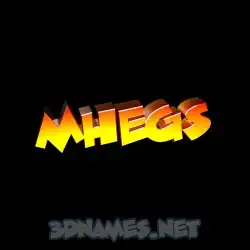 mhegs in Black Background style - 3D name wallpaper