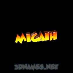 micaih in Black Background style - 3D name wallpaper