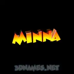 minna in Black Background style - 3D name wallpaper