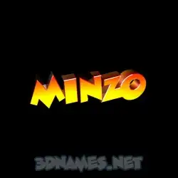 minzo in Black Background style - 3D name wallpaper
