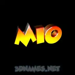 mio in Black Background style - 3D name wallpaper