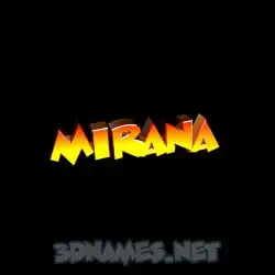 mirana in Black Background style - 3D name wallpaper