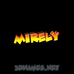 mirely in Black Background style - 3D name wallpaper