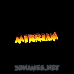 mirriam in Black Background style - 3D name wallpaper