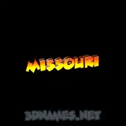 missouri in Black Background style - 3D name wallpaper