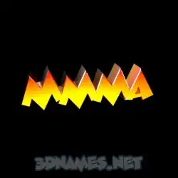 mmma in Black Background style - 3D name wallpaper