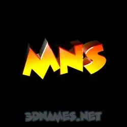 mns in Black Background style - 3D name wallpaper