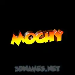 mochy in Black Background style - 3D name wallpaper