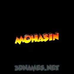 mohasin in Black Background style - 3D name wallpaper