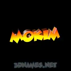 mokim in Black Background style - 3D name wallpaper