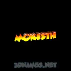 mokisth in Black Background style - 3D name wallpaper