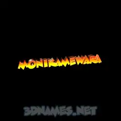monikamewara in Black Background style - 3D name wallpaper