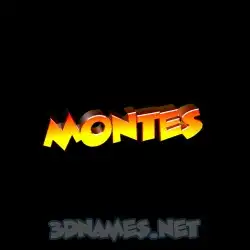 montes in Black Background style - 3D name wallpaper