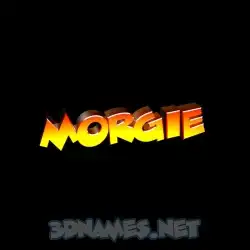 morgie in Black Background style - 3D name wallpaper