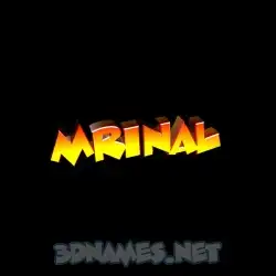mrinal in Black Background style - 3D name wallpaper