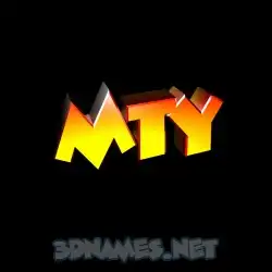 mty in Black Background style - 3D name wallpaper