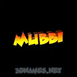 mubbi in Black Background style - 3D name wallpaper