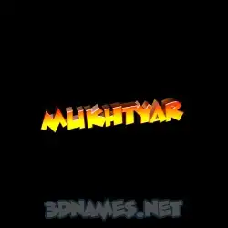 mukhtyar in Black Background style - 3D name wallpaper