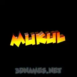 mukul in Black Background style - 3D name wallpaper