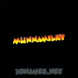 munnamilky in Black Background style - 3D name wallpaper