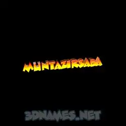 muntazirsaba in Black Background style - 3D name wallpaper