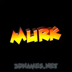 murk in Black Background style - 3D name wallpaper